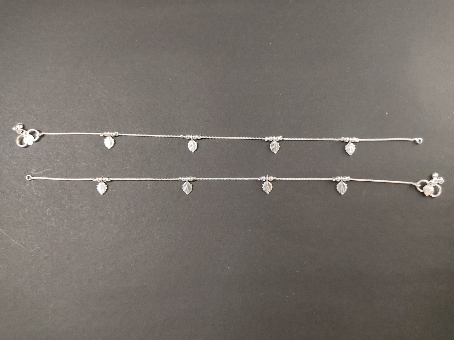 Dainty Leaf Anklets