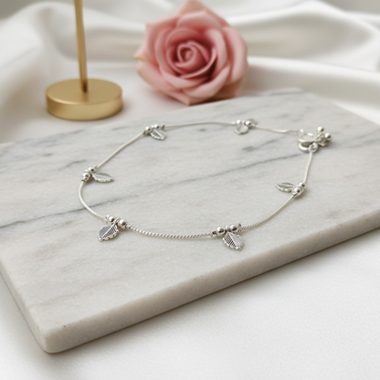 Dainty Leaf Anklets