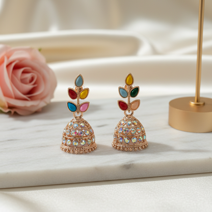 Enchanted Leaf Jhumkas