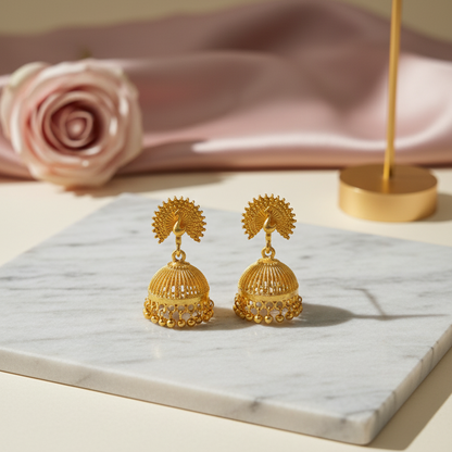 Dazzling Peacock Jhumka Bells