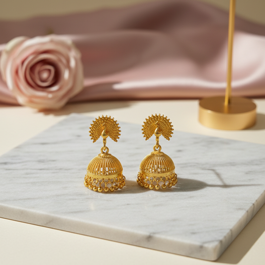 Dazzling Peacock Jhumka Bells