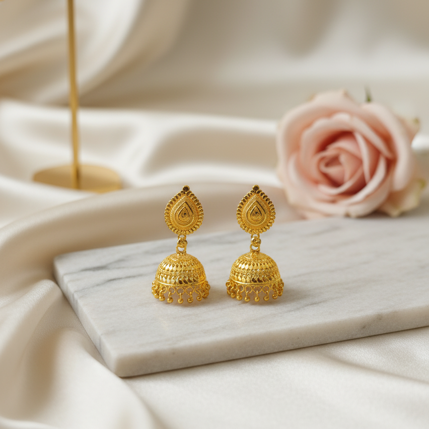 Intricately Marvelous Teardrop Jhumkas