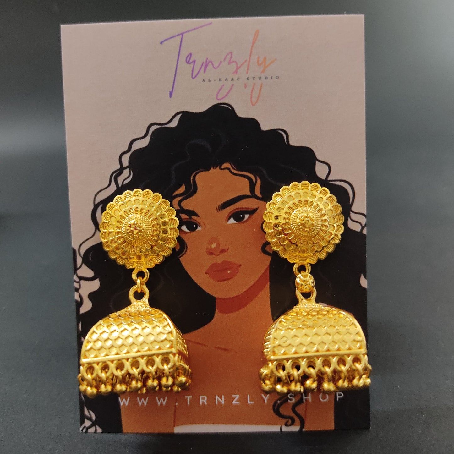 Glimmering Square Drop Jhumkas