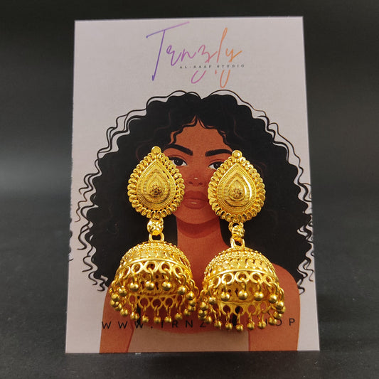 Intricately Marvelous Teardrop Jhumkas